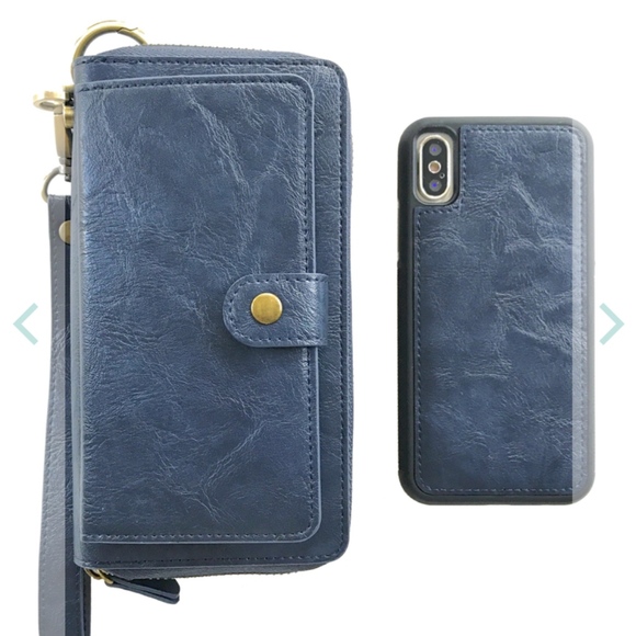 Ultimate Wristlet Phone Case in Navy Blue - Picture 1 of 6
